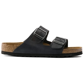 Birkenstock Arizona Oiled Leather Sandaler, Sort